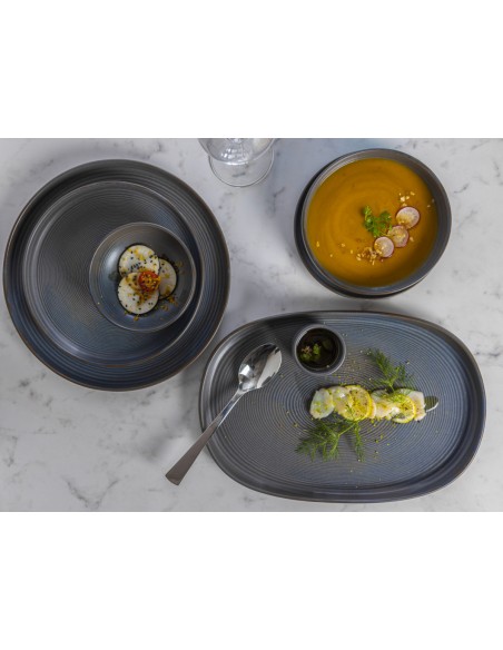 Plato llano redondo gres esmaltado Ø 17 cm Tornado Accolade