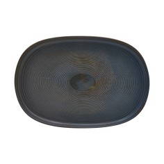 Plato oval de gres esmaltado 33x22