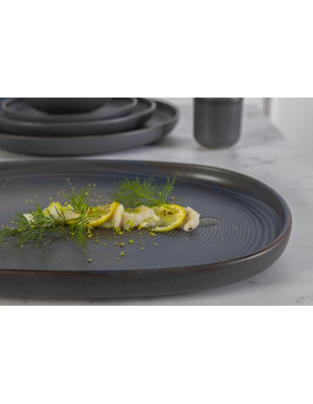 Plato oval de gres esmaltado 33x22,5 cm Tornado Accolade
