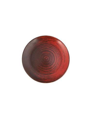 Plato Llano Redondo Porcelana Rojo 25 Cm Lykke Porland