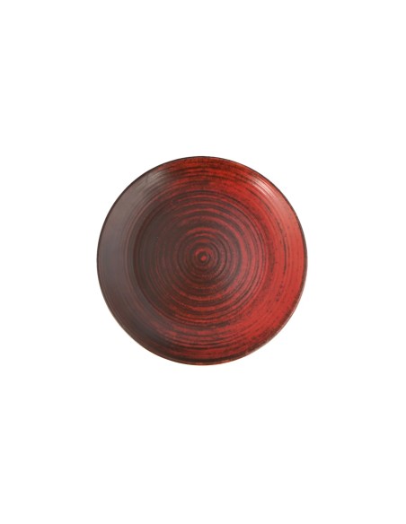 Plato Llano Redondo Porcelana Rojo 25 Cm Lykke Porland