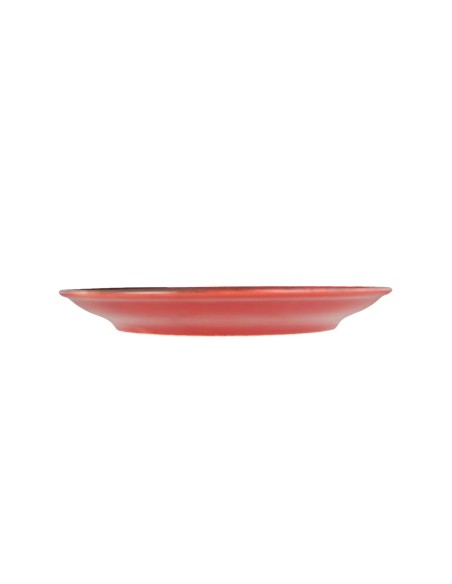 Plato Llano Redondo Porcelana Rojo 25 Cm Lykke Porland