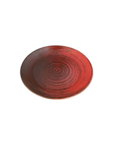 Plato Llano Redondo Porcelana Rojo 25 Cm Lykke Porland