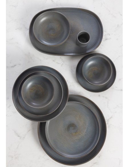 Platillo de té redondo gres esmaltado Ø 14 cm Tornado Accolade