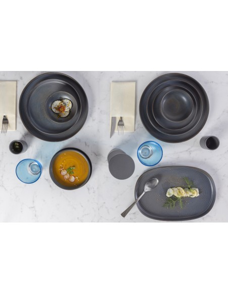 Platillo de té redondo gres esmaltado Ø 14 cm Tornado Accolade