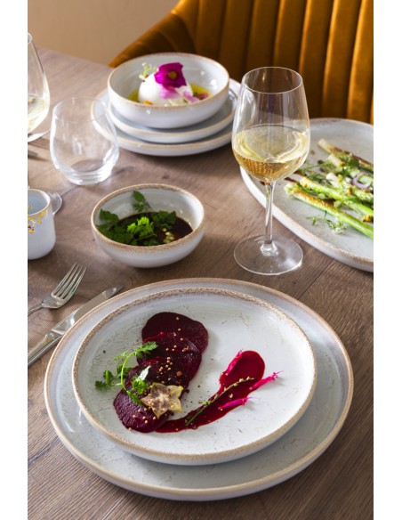 Plato hondo redondo beige gres esmaltado Ø 22 cm Sand Accolade