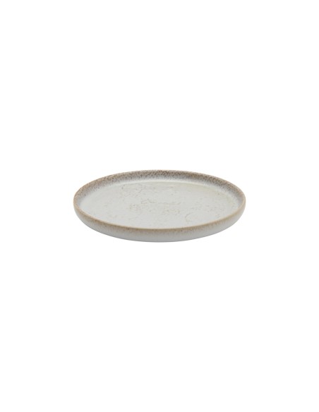 Plato llano redondo beige gres esmaltado Ø 17 cm Sand Accolade