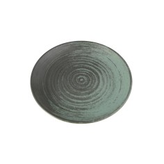 Plato Llano Redondo Porcelana Verde 25 Cm Lykke Porland