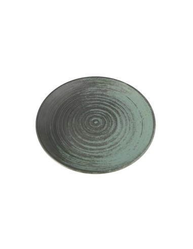 Plato Llano Redondo Porcelana Verde 25 Cm Lykke Porland