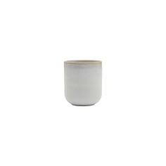 Vaso redondo beige gres esmaltado 9 cl Ø 5