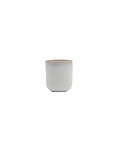 Vaso redondo beige gres esmaltado 9 cl Ø 5