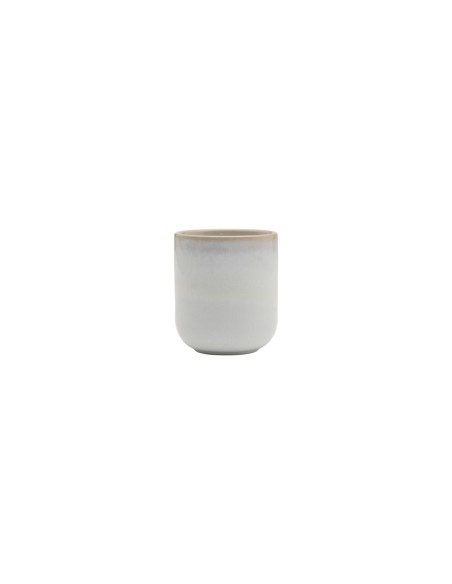 Vaso redondo beige gres esmaltado 9 cl Ø 5