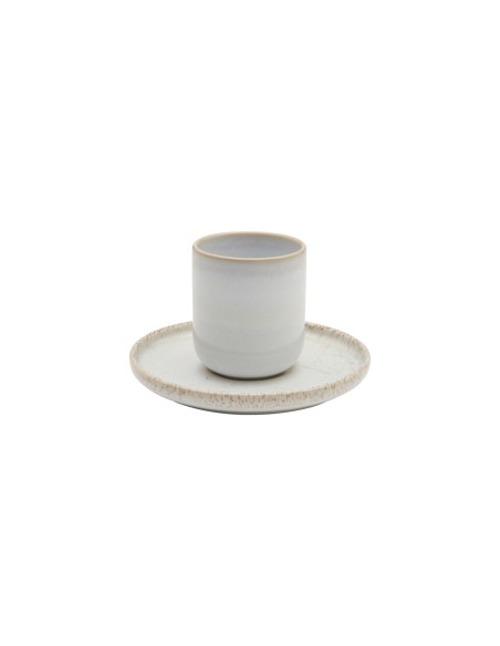 Vaso redondo beige gres esmaltado 9 cl Ø 5,5 cm Sand Accolade