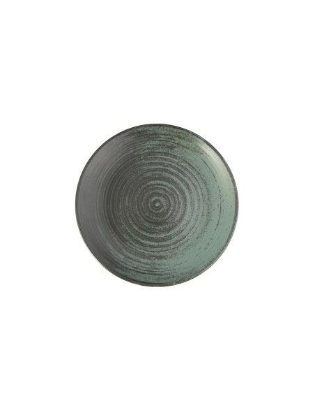 Plato Llano Redondo Porcelana Verde 25 Cm Lykke Porland