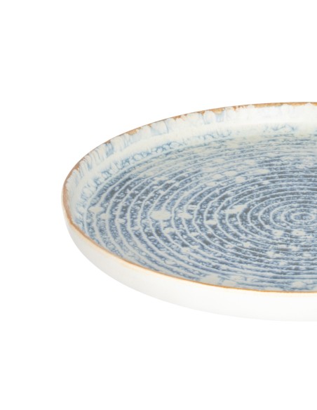 Plato llano redondo azul gres esmaltado Ø 28 cm Ice Accolade