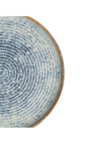 Plato llano redondo azul gres esmaltado Ø 28 cm Ice Accolade