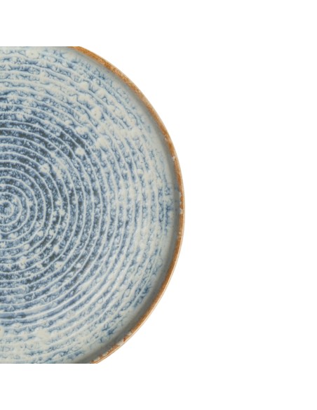 Plato llano redondo azul gres esmaltado Ø 28 cm Ice Accolade