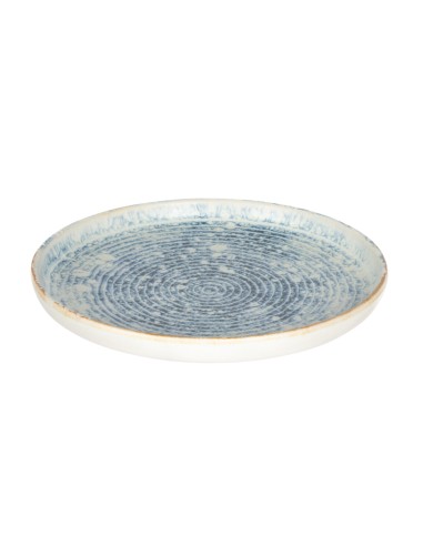 Plato llano redondo azul gres esmaltado Ø 22 cm Ice Accolade