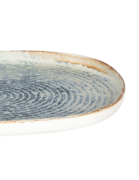 Plato oval azul gres esmaltado 33x22,5 cm Ice Accolade