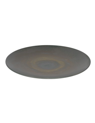 Plato coupe redondo gris marrón gres esmaltado Ø 27 cm Enigma Accolade