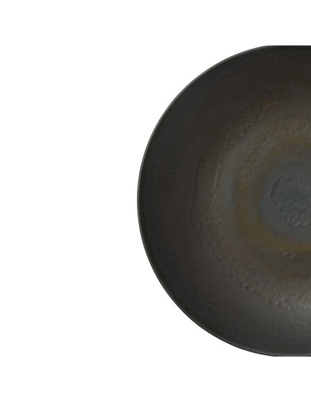 Plato coupe redondo gris marrón gres esmaltado Ø 27 cm Enigma Accolade