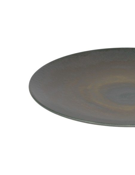 Plato coupe redondo gris marrón gres esmaltado Ø 27 cm Enigma Accolade