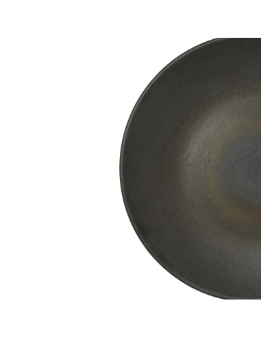 Plato coupe redondo gris marrón gres esmaltado Ø 21 cm Enigma Accolade