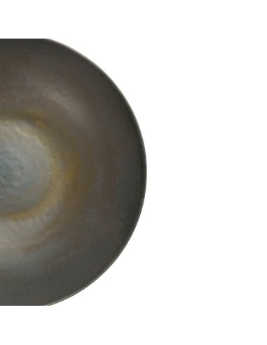 Plato coupe hondo redondo gris marrón gres esmaltado Ø 22 cm Enigma Accolade