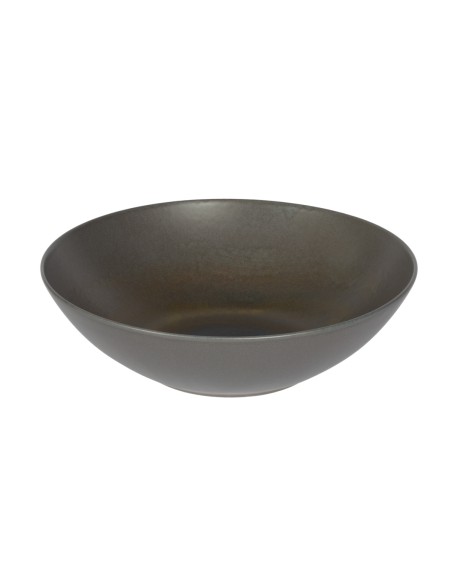 Plato bowl redondo gris marrón gres esmaltado Ø 24 cm Enigma Accolade