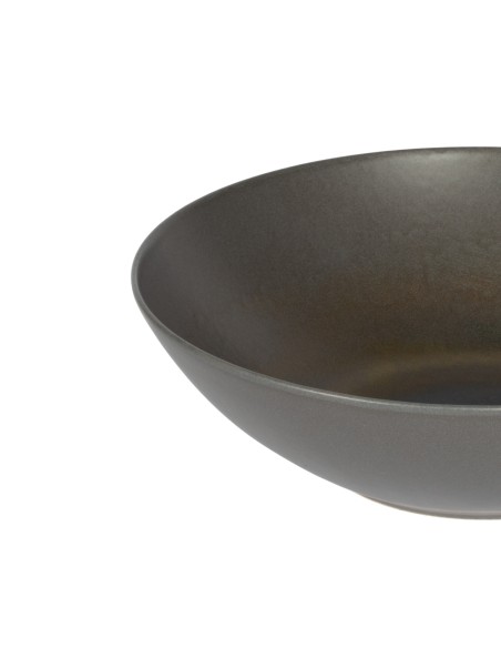 Plato bowl redondo gris marrón gres esmaltado Ø 24 cm Enigma Accolade