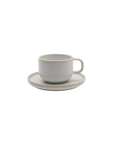 Taza de té redonda beige gres esmaltado 21 cl Ø 8,5 cm Sand Accolade