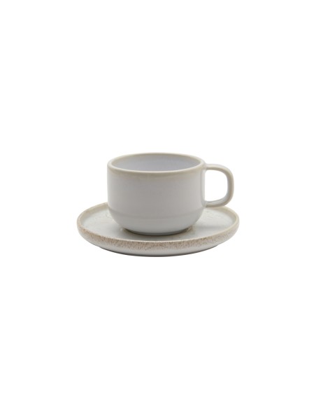 Platillo para taza de té redondo beige gres esmaltado Ø 14 cm Sand Accolade