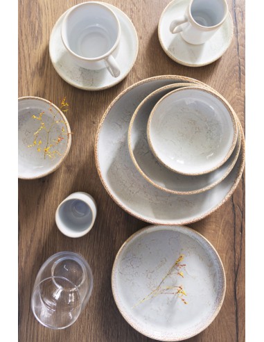 Platillo para taza de té redondo beige gres esmaltado Ø 14 cm Sand Accolade