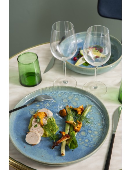 Plato llano redondo azul gres esmaltado Ø 28 cm Magic Accolade