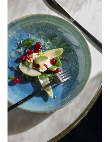 Plato hondo redondo azul gres esmaltado Ø 22 cm Magic Accolade