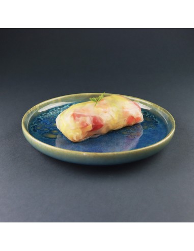 Plato llano redondo azul gres esmaltado Ø 22 cm Magic Accolade