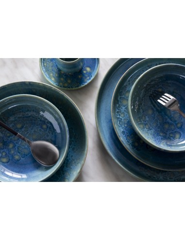 Platillo para té redondo azul gres esmaltado Ø 14 cm Magic Accolade