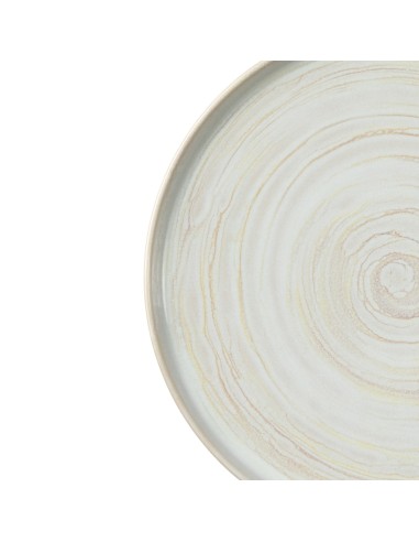 Plato llano redondo beige gres esmaltado Ø 28 cm Aurora Accolade