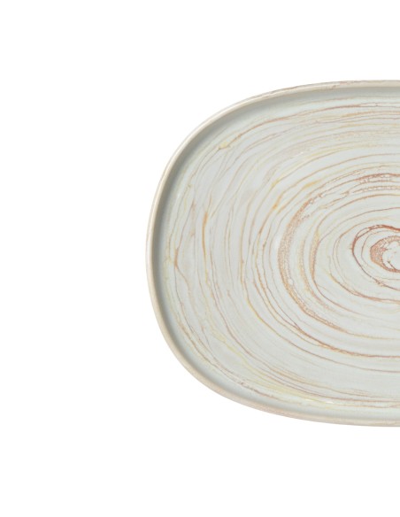 Plato oval beige gres esmaltado 33x22,5 cm Aurora Accolade