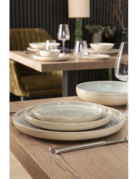 Plato llano redondo gris gres esmaltado Ø 28 cm Tropic Accolade