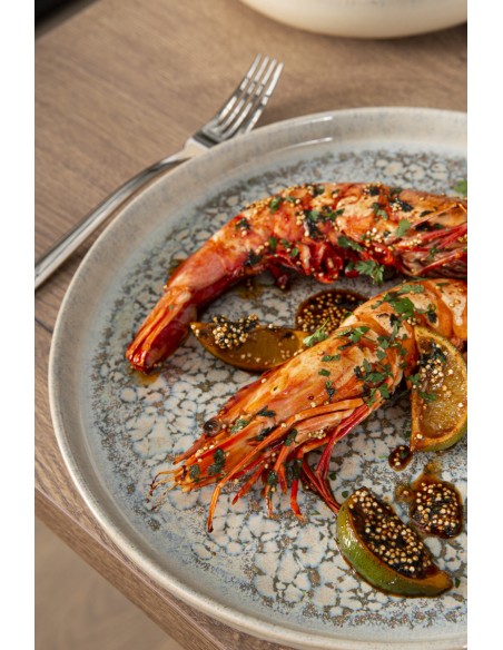 Plato llano redondo gris gres esmaltado Ø 28 cm Tropic Accolade