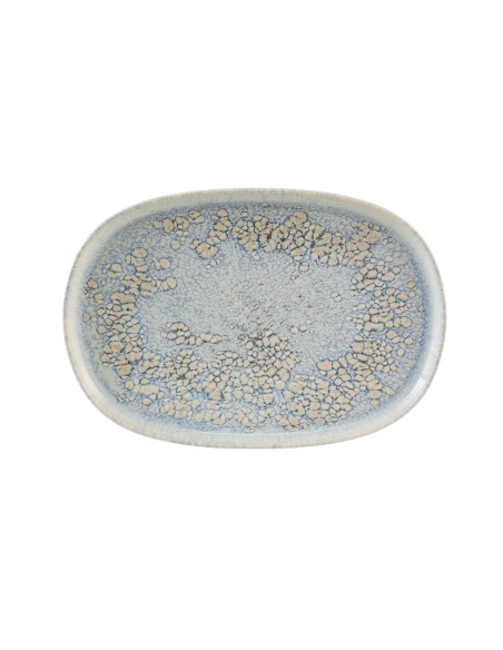 Plato ovalado gris gres esmaltado 33x22