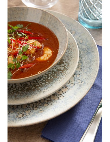 Plato coupé redondo gris gres esmaltado Ø 17 cm Tropic Accolade