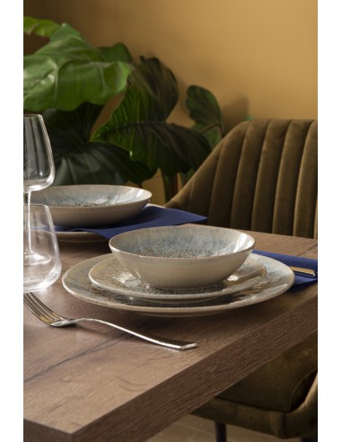 Plato hondo redondo gris gres esmaltado Ø 17 cm Tropic Accolade