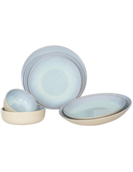 Plato llano redondo azul porcelana Ø 27 cm Azure Accolade