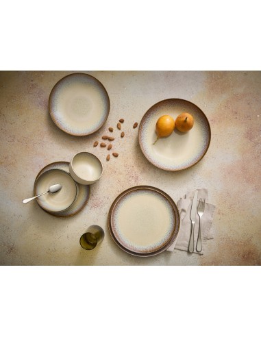 Plato llano redondo beige porcelana Ø 21 cm Savanna Accolade