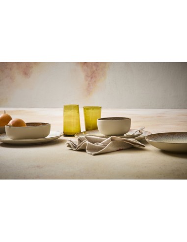 Plato coupé hondo redondo beige porcelana Ø 23 cm Savanna Accolade