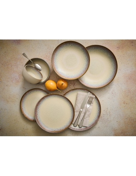 Plato coupé hondo redondo beige porcelana Ø 23 cm Savanna Accolade