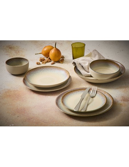 Plato coupé hondo redondo beige porcelana Ø 23 cm Savanna Accolade