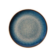 Plato llano redondo azul oscuro porcelana Ø 21 cm Seablue Accolade